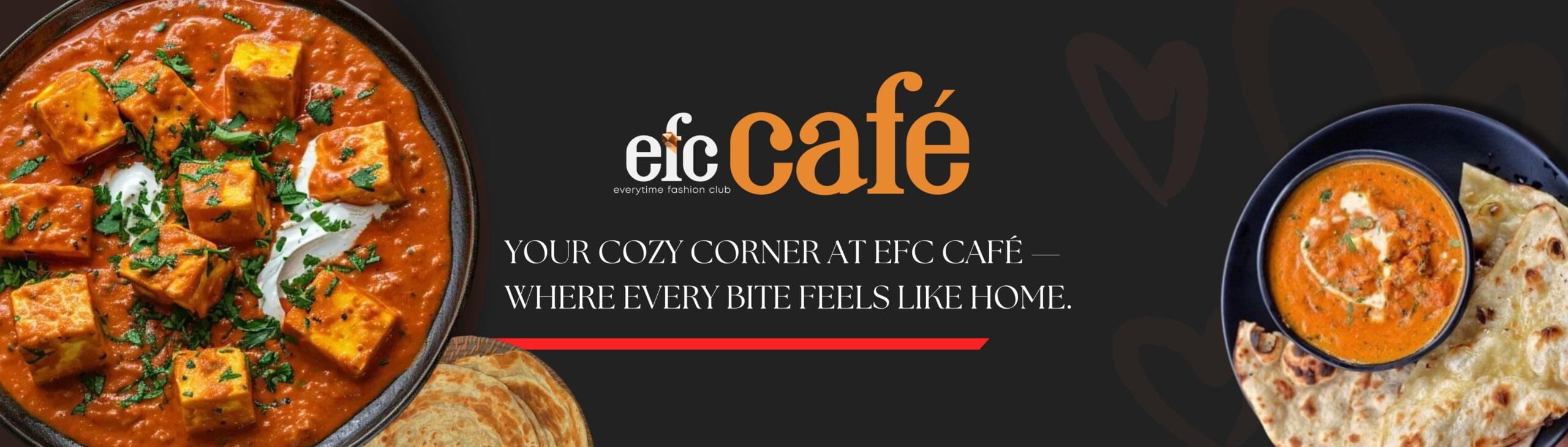 Delicious paneer curry served with soft naan bread, highlighting rich Indian flavors from EFC Café, a popular cafe near me for authentic meals.